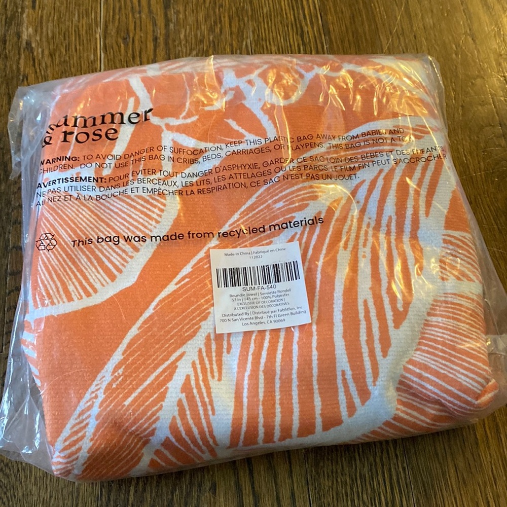 Summer & Rose Roundie Towel
